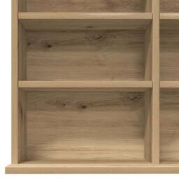 Berkfield Home Modern CD Cabinet in Artisan Oak - 101x23x177.5 cm Made from Engi in Beige - thumbnail 8