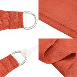 Berkfield Home Sunshade Sail 160 g/m¬≤ Terracotta 3x3 m HDPE in Brown - thumbnail 6