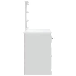 Berkfield Home Dressing Table with LED Lights White 90x42x132.5 cm - thumbnail 6