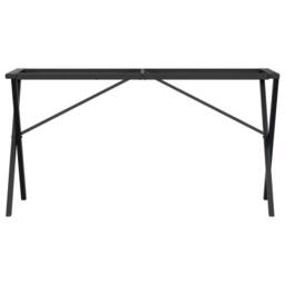 Berkfield Home Dining Table Legs X-Frame 140x60x73 cm Steel in Black - Size: 140 x 60 x 73 cm - thumbnail 4
