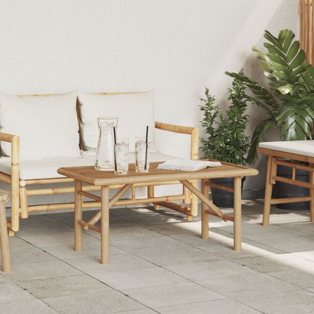 Berkfield Home Coffee Table 90x50x43 cm Bamboo in Brown - Size: 90 x 50 x 43 cm - image 1