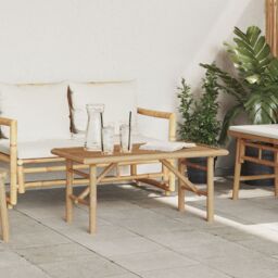 Berkfield Home Coffee Table 90x50x43 cm Bamboo in Brown - Size: 90 x 50 x 43 cm