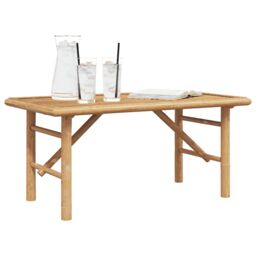 Berkfield Home Coffee Table 90x50x43 cm Bamboo in Brown - Size: 90 x 50 x 43 cm - thumbnail 3
