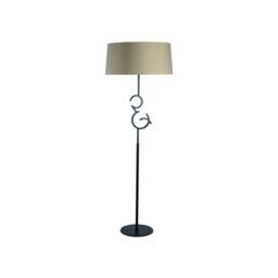 Netlighting Argi Floor Lamp 4 Light E27 with Taupe Shade Brown Oxide - thumbnail 1