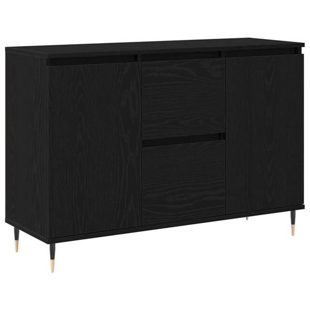 Berkfield Home Sideboard with Doors & Drawers Black Oak 101, 5x35x70 cm - Size: 5 x 35 x 70 cm - image 1