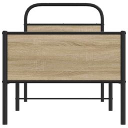 Berkfield Home Bed Frame without Mattress 75x190 cm Sonoma Oak Engineered Wood in Brown - thumbnail 5
