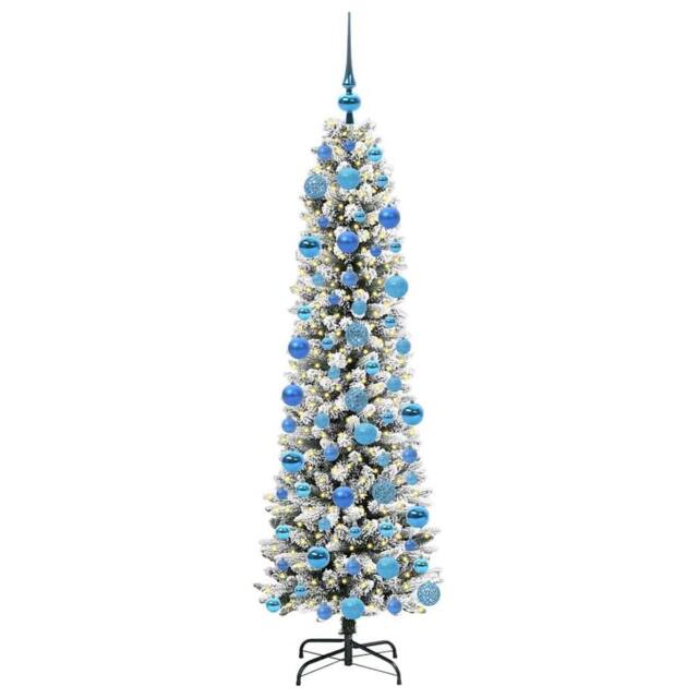 Berkfield Home Stunning Artificial Christmas Tree with 300 LEDs Green & white - image 1