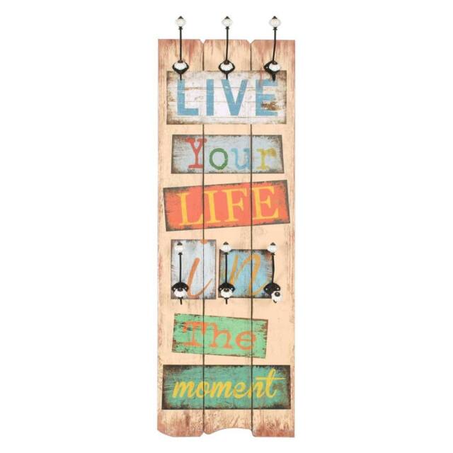 Berkfield Home Wall-mounted Coat Rack with 6 Hooks 120x40 cm LIVE LIFE - image 1