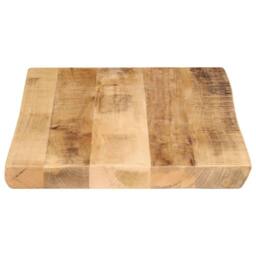 Berkfield Home Table Top Live Edge 60x40x3.8 cm Solid Wood Rough Mango in Brown - thumbnail 4