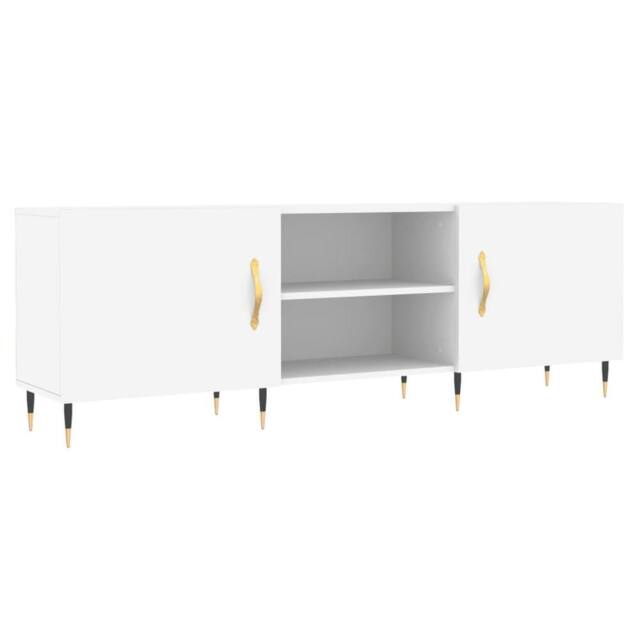 Berkfield Home TV Cabinet White 150x30x50 cm Engineered Wood - Size: 150 x 30 x 50 cm - image 1
