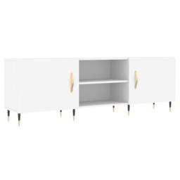 Berkfield Home TV Cabinet White 150x30x50 cm Engineered Wood - Size: 150 x 30 x 50 cm - thumbnail 1