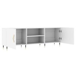 Berkfield Home TV Cabinet White 150x30x50 cm Engineered Wood - Size: 150 x 30 x 50 cm - thumbnail 6