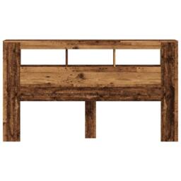 Berkfield Home LED Headboard Old Wood 180x18.5x103.5 cm Engineered Wood in Brown - thumbnail 6