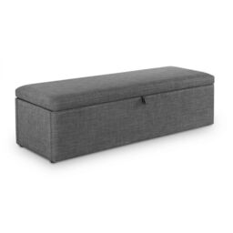 Ashfield Premium Slate Grey Fabric Blanket Box in Dark Grey - thumbnail 2
