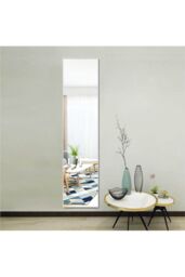Living and Home 37cm W x 147cm H White Frame Over the Door Full Length Mirror - Size: 37 cm W x 147 cm H - thumbnail 3