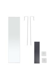 Living and Home 37cm W x 147cm H White Frame Over the Door Full Length Mirror - Size: 37 cm W x 147 cm H - thumbnail 5
