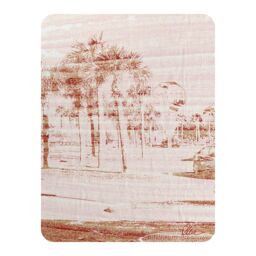 Benjamin Tate Design Bronze Palm Blanket in Natural - Size: 120 cm x 150 cm