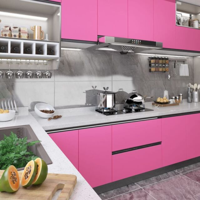 Berkfield Home Self-adhesive Furniture Film High Gloss Pink 500x90 cm PVC - image 1