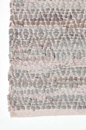 Homescapes Real Leather Handwoven Pattern Hall Runner, 66 x 200 cm in Grey - Size: 66 cm x 200 cm - thumbnail 3