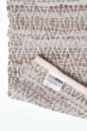 Homescapes Real Leather Handwoven Pattern Hall Runner, 66 x 200 cm in Grey - Size: 66 cm x 200 cm - thumbnail 5