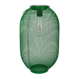 ValueLights Metal Mesh Basket Solar Powered Outdoor Garden Lantern Light in Dark Green - thumbnail 2