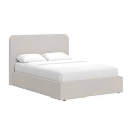 FWStyle Beige Upholstered Small Double Ottoman Lift Up Storage Bedframe - thumbnail 3