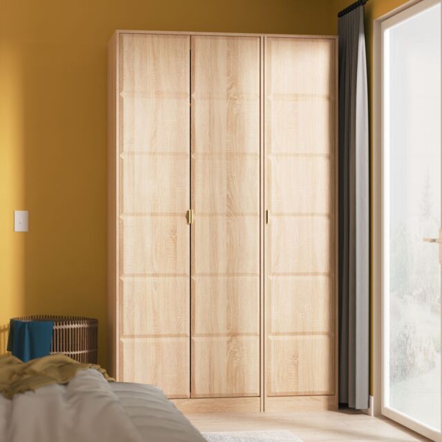 Ready Assembled 2 U Metro 3 Door Wardrobe (Ready Assembled) in Light Oak - image 1
