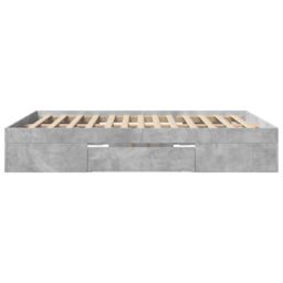 Berkfield Home Bed Frame without Mattress Concrete Grey 160x200cm Engineered Wood - Size: 160x200 cm - thumbnail 6