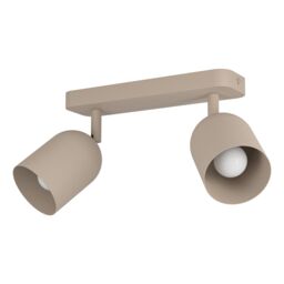 Eglo Tilston Steel Minimalist Dual Ceiling Spotlight, Sandy in Light Sand - thumbnail 2