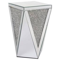 Wyld and Coco Silver Glass Mirrored Side Table 30 x 30 cm - thumbnail 2