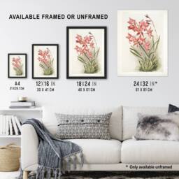 Artery8 Frederick Sander Laelia Gouldiana Orchid Flowers Framed Wall Art Print - Size: A4 - thumbnail 3