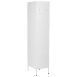 Wyld and Coco White Metal Storage Lockable Doors Five Removable Shelves Hanging - thumbnail 6