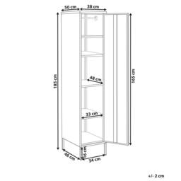 Wyld and Coco White Metal Storage Lockable Doors Five Removable Shelves Hanging - thumbnail 3