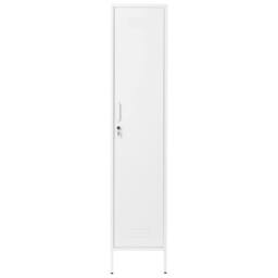 Wyld and Coco White Metal Storage Lockable Doors Five Removable Shelves Hanging - thumbnail 5