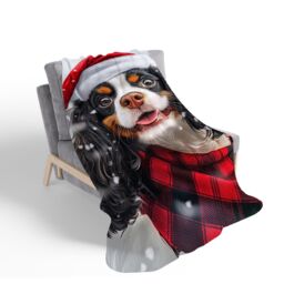 Warren Reed - Designer Christmas Black Cat Sherpa Blanket - Size: Large - thumbnail 2