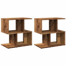 Berkfield Home Bedside Cabinets 2 pcs Old Wood 50x30x51.5 cm Engineered Wood in Brown - thumbnail 2
