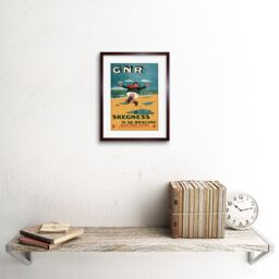 "Artery8 Wall Art Print GNR Rail Skegness Vintage Advert Art Black Framed 9x7 inch in Brown - Size: W7"" x H9""" - thumbnail 2