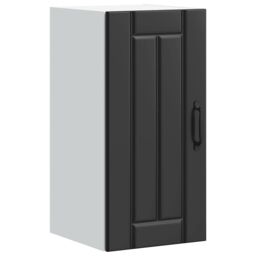 Berkfield Home Kitchen Wall Cabinet Lucca Black Engineered Wood - thumbnail 1