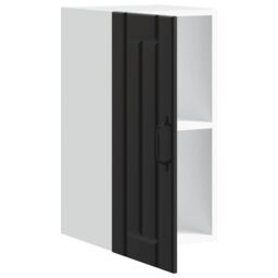 Berkfield Home Kitchen Wall Cabinet Lucca Black Engineered Wood - thumbnail 5