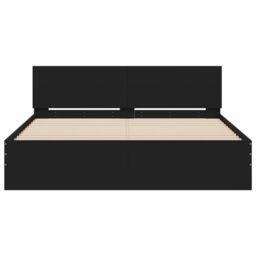Berkfield Home Bed Frame without Mattress Black 150x200 cm King Size - thumbnail 5
