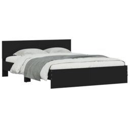 Berkfield Home Bed Frame without Mattress Black 150x200 cm King Size - thumbnail 3