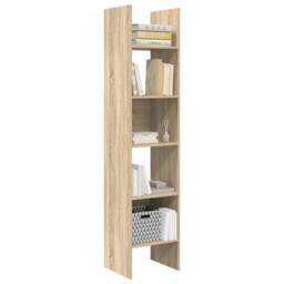 Berkfield Home Book Cabinet Sonoma Oak 40x35x180 cm Engineered Wood in Light Tan - Size: 40 x 35 x 180 cm - thumbnail 4