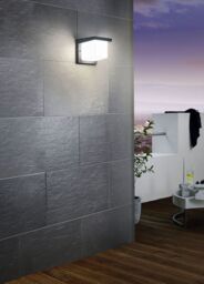 Loops 2 PACK IP54 Outdoor Wall Light Anthracite Cast Aluminium 10W LED Lamp - thumbnail 3
