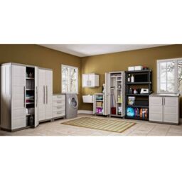 Berkfield Home Keter Low Storage Cabinet Excellence Beige & Taupe 97 cm - thumbnail 4