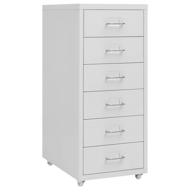 Berkfield Home Mobile File Cabinet Grey 28x41x69 cm Metal - Size: 28 x 41 x 69 cm - image 1