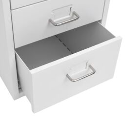Berkfield Home Mobile File Cabinet Grey 28x41x69 cm Metal - Size: 28 x 41 x 69 cm - thumbnail 6