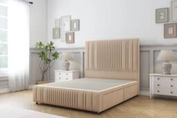 "Comfort Beds The Foxy Plush Divan Set 2 Drawers-54"" Headboard-Footboard in Stone - Size: Single" - thumbnail 3