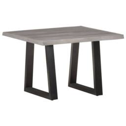 Berkfield Home Coffee Table with Live Edges 60x60x40 cm Solid Acacia Wood in Grey - Size: 60 x 60 x 40 cm - thumbnail 8