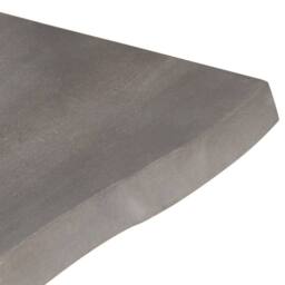 Berkfield Home Coffee Table with Live Edges 60x60x40 cm Solid Acacia Wood in Grey - Size: 60 x 60 x 40 cm - thumbnail 4