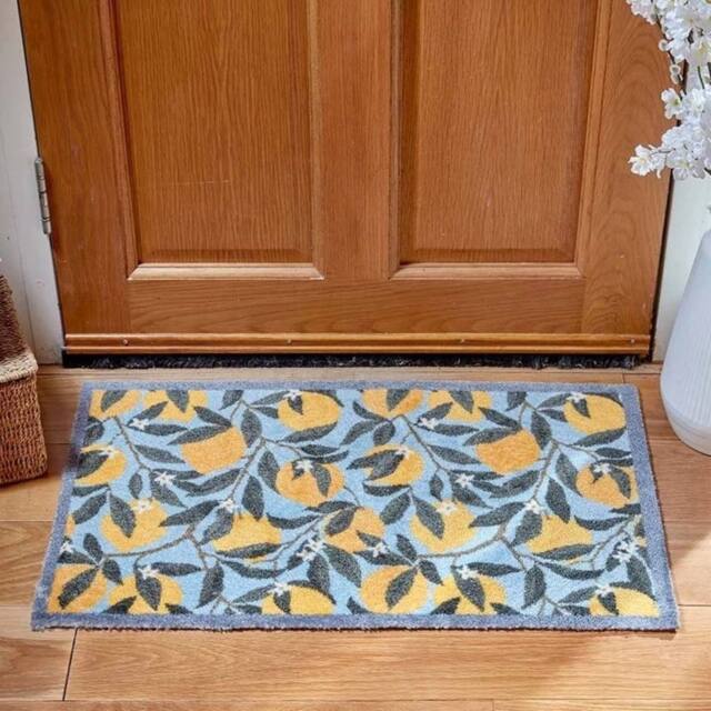 Marco Paul 75cm Polyester Heavy Duty Lemon Mat in Blue - Size: 45 cm x 75 cm - image 1